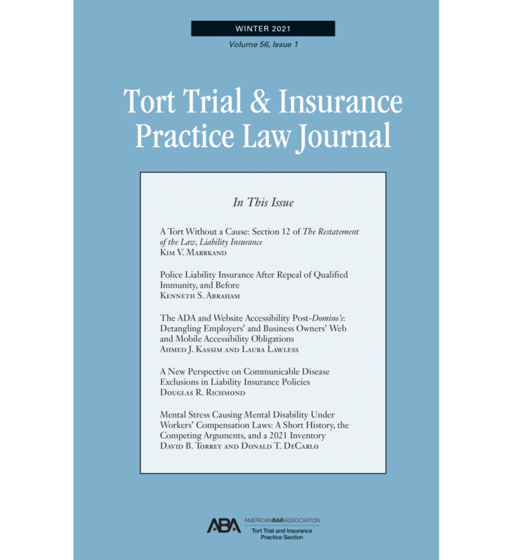 American Bar Association Tort Trial and Insurance Practice Section’s Law Journal Kicks Off 56th Volume With In-Depth Coverage of Timely Subjects